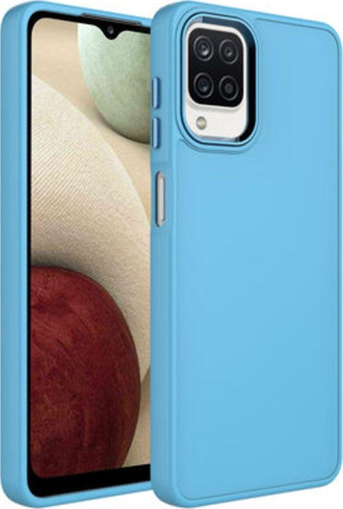 Samsung Galaxy A22 4G Kılıf Metal Çerçeve Ve Buton Tasarımlı Silikon Luna Kapak