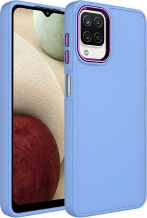 Samsung Galaxy A22 4G Kılıf Metal Çerçeve Ve Buton Tasarımlı Silikon Luna Kapak