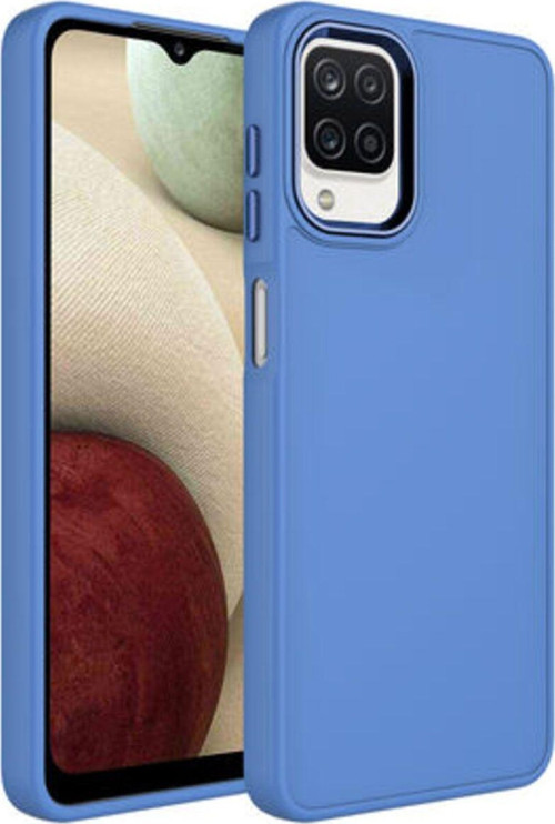 Samsung Galaxy A22 4G Kılıf Metal Çerçeve Ve Buton Tasarımlı Silikon Luna Kapak