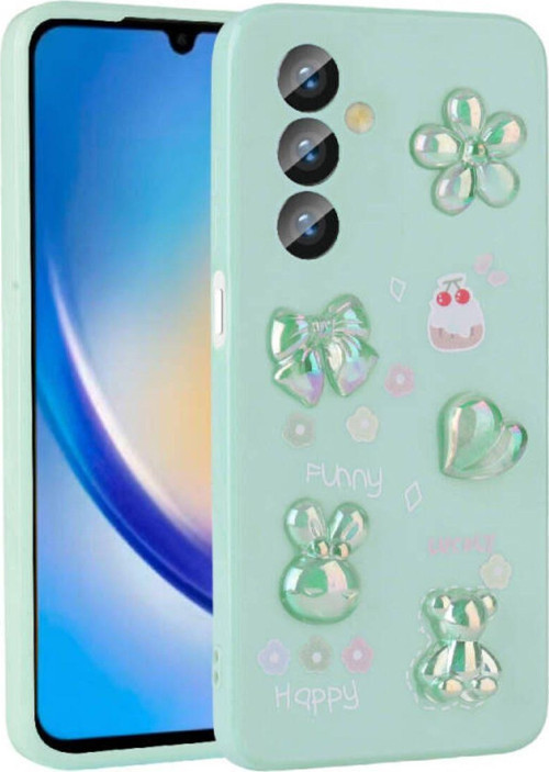 Samsung Galaxy A24 Kılıf Kabartma Figürlü Parlak Toys Silikon Kapak