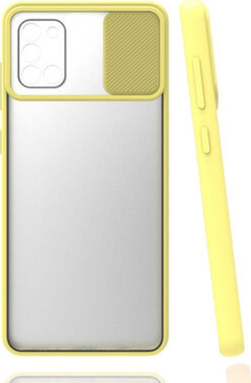 Samsung Galaxy A31 Kamera Koruma Sürgülü Şık Pena Silikon Kılıf