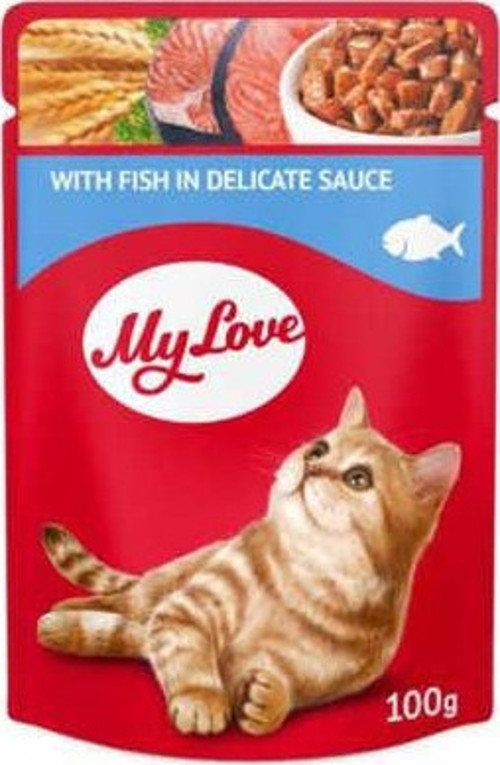 Sos İçinde Balık Etli Pouch Kedi Maması 100 Gr