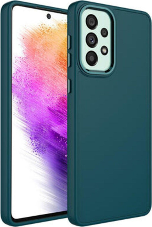 Samsung Galaxy A23 Kılıf Metal Çerçeve Ve Buton Tasarımlı Silikon Luna Kapak