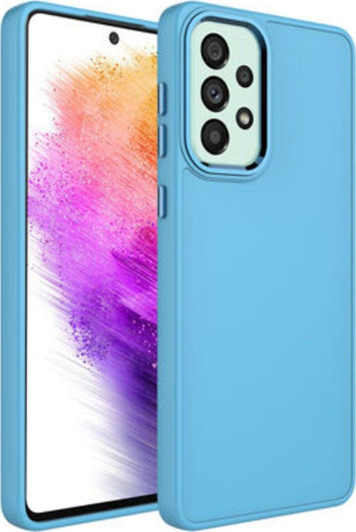 Samsung Galaxy A23 Kılıf Metal Çerçeve Ve Buton Tasarımlı Silikon Luna Kapak