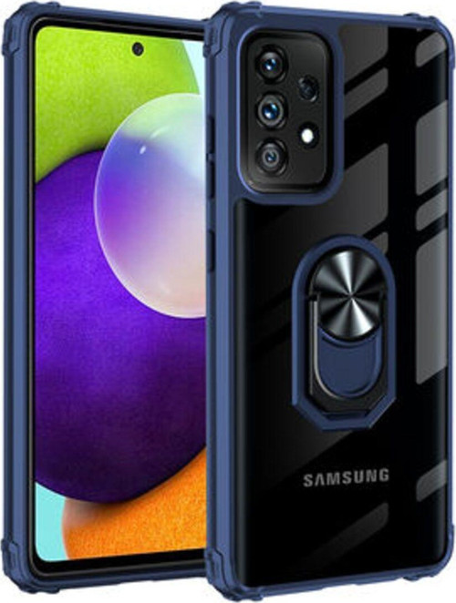 Samsung Galaxy A32 4G Yüzüklü Ve Kenarları Renkli Köşe Korumalı Mola Premium Pc Silikon Kılıf