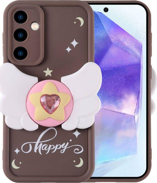 Samsung Galaxy A35 Kılıf Kamera Korumalı Kelebek Figürlü Kapya Kapak