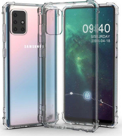 Samsung Galaxy A51 Köşe Korumalı Şeffaf Jelly Premium Silikon Kılıf