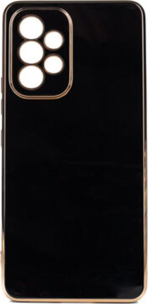 Samsung Galaxy A53 5G Parlak Yapılı Ve Kenarları Altın Görünümlü Şık Bark Premium Silikon Kılıf