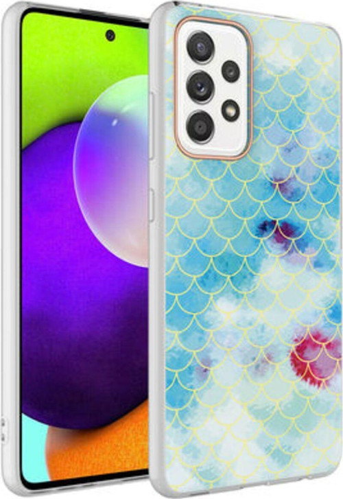Samsung Galaxy A72 Transparan Desenli Şık Bella Premium Silikon Kılıf