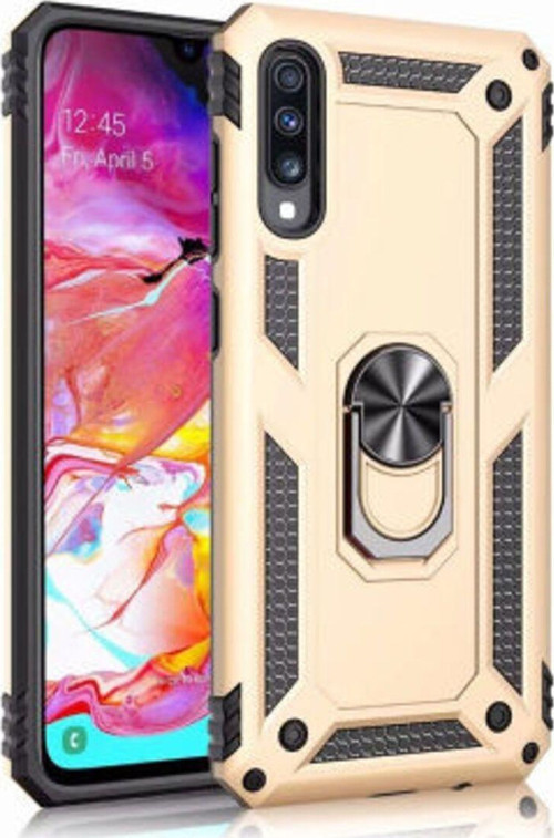 Samsung Galaxy A70 Çift Katmanlı Ve Yüzüklü Tam Koruma Vega Premium Kılıf