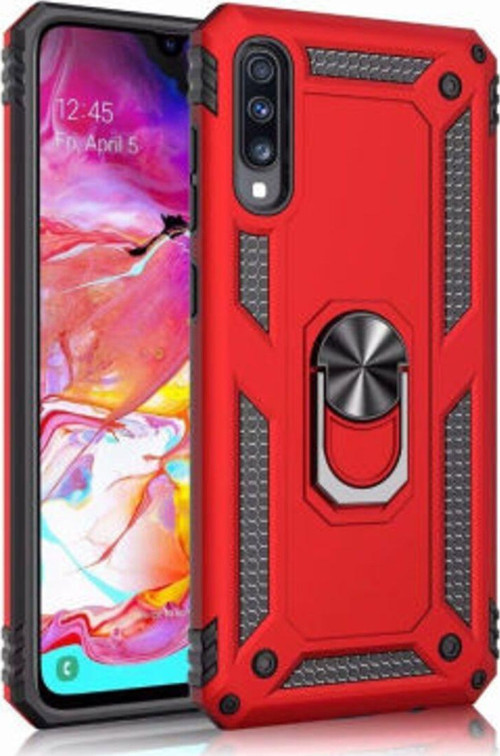 Samsung Galaxy A70 Çift Katmanlı Ve Yüzüklü Tam Koruma Vega Premium Kılıf