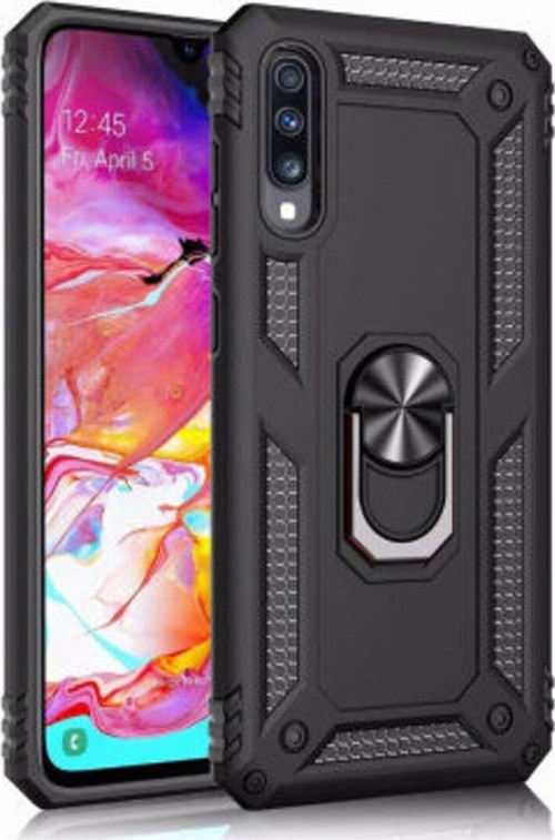 Samsung Galaxy A70 Çift Katmanlı Ve Yüzüklü Tam Koruma Vega Premium Kılıf