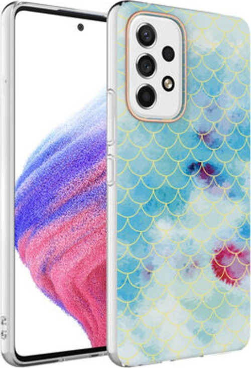 Samsung Galaxy A73 Transparan Desenli Şık Bella Premium Silikon Kılıf