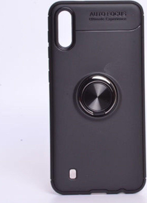 Samsung Galaxy M10 Ultra Koruma Sağlayan Stant Özellikli Yüzüklü Ravel Silikon Kılıf