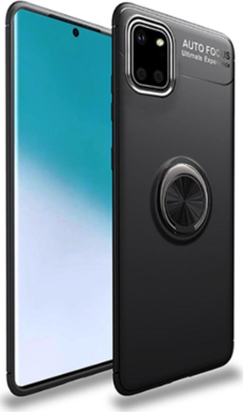 Samsung Galaxy A81 Ultra Koruma Sağlayan Stant Özellikli Yüzüklü Ravel Silikon Kılıf