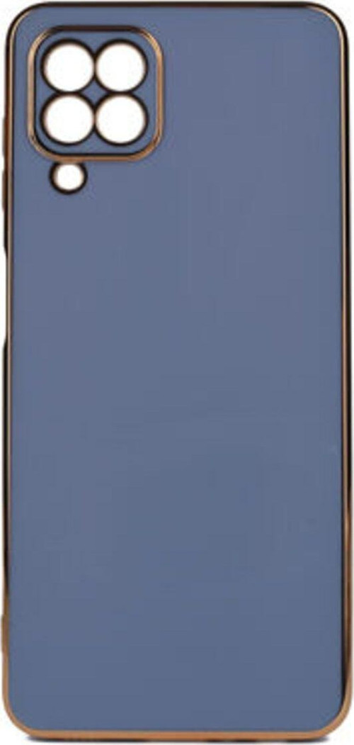 Samsung Galaxy M22 Parlak Yapılı Ve Kenarları Altın Görünümlü Şık Bark Premium Silikon Kılıf