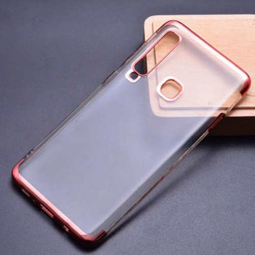 Samsung Galaxy A9 2018 Kenarları Renkli Arkası Şeffaf Bosses Premium Silikon Kılıf