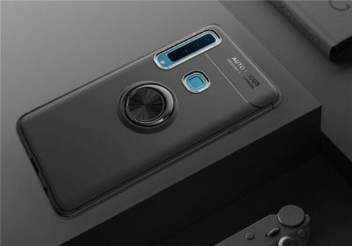 Samsung Galaxy A9 2018 Ultra Koruma Sağlayan Stant Özellikli Yüzüklü Ravel Silikon Kılıf