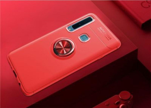 Samsung Galaxy A9 2018 Ultra Koruma Sağlayan Stant Özellikli Yüzüklü Ravel Silikon Kılıf