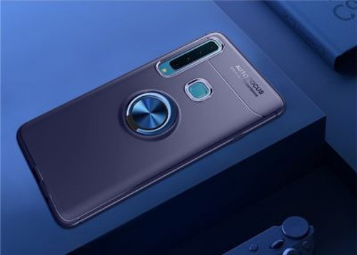 Samsung Galaxy A9 2018 Ultra Koruma Sağlayan Stant Özellikli Yüzüklü Ravel Silikon Kılıf