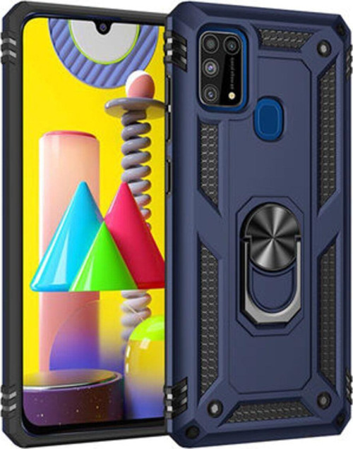 Samsung Galaxy M31 Çift Katmanlı Ve Yüzüklü Tam Koruma Vega Premium Kılıf