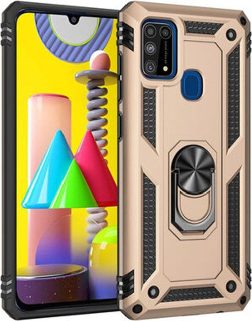 Samsung Galaxy M31 Çift Katmanlı Ve Yüzüklü Tam Koruma Vega Premium Kılıf