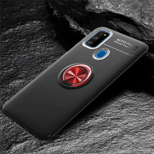 Samsung Galaxy M30S Ultra Koruma Sağlayan Stant Özellikli Yüzüklü Ravel Silikon Kılıf