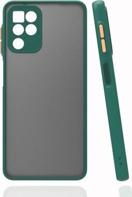 Samsung Galaxy M32 Kenarları Renkli Arkası Buğulu Şık Hux Silikon Kılıf