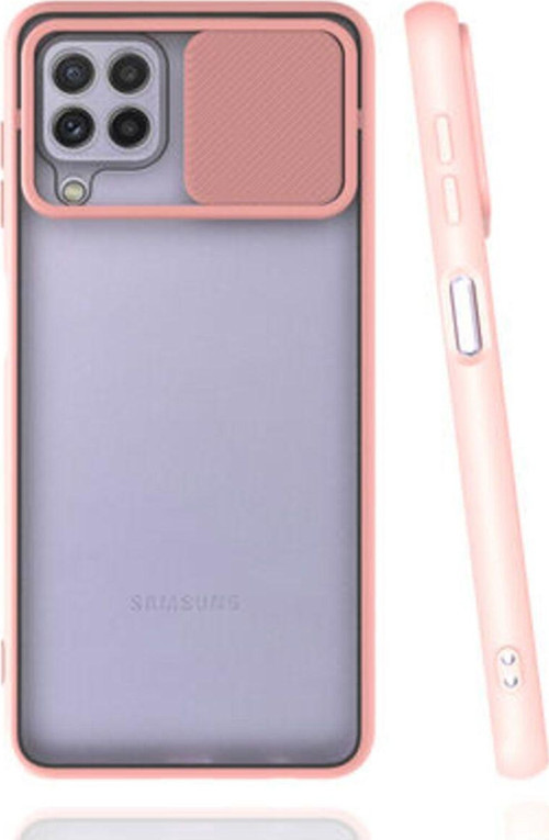 Samsung Galaxy M32 Kamera Koruma Sürgülü Şık Pena Silikon Kılıf