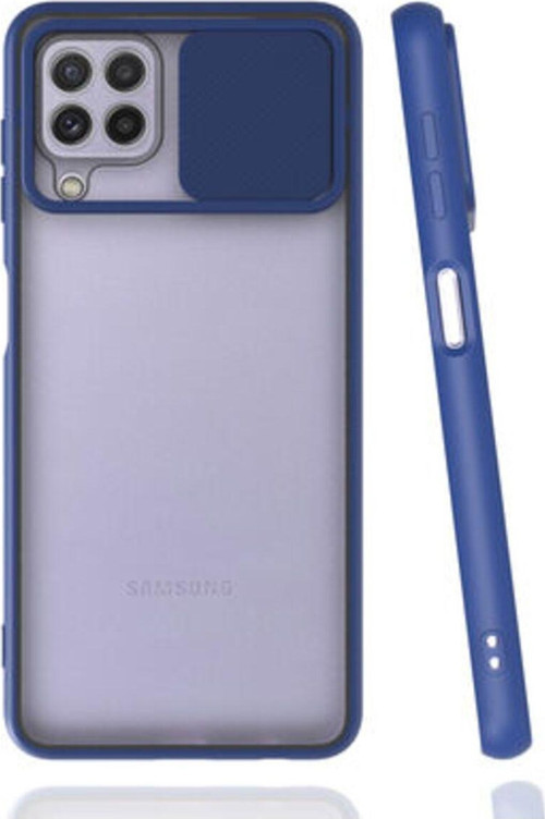 Samsung Galaxy M32 Kamera Koruma Sürgülü Şık Pena Silikon Kılıf