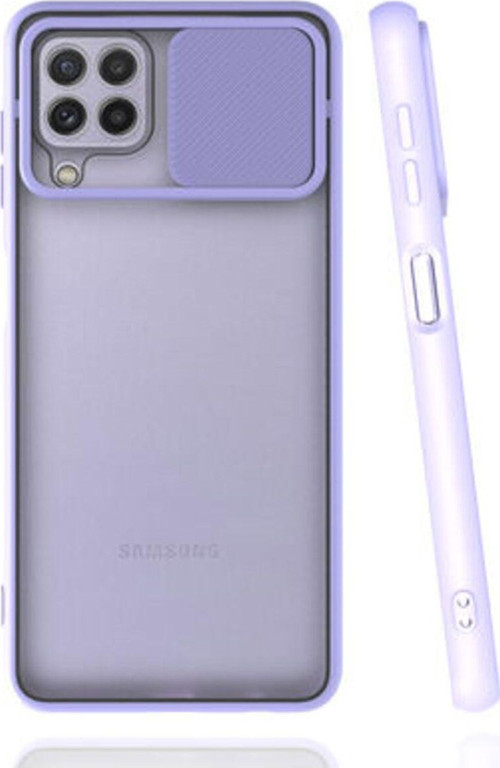 Samsung Galaxy M32 Kamera Koruma Sürgülü Şık Pena Silikon Kılıf