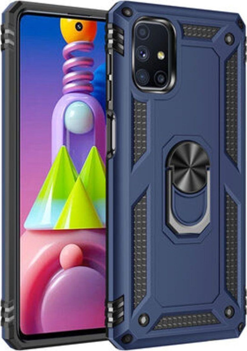 Samsung Galaxy M51 Çift Katmanlı Ve Yüzüklü Tam Koruma Vega Premium Kılıf