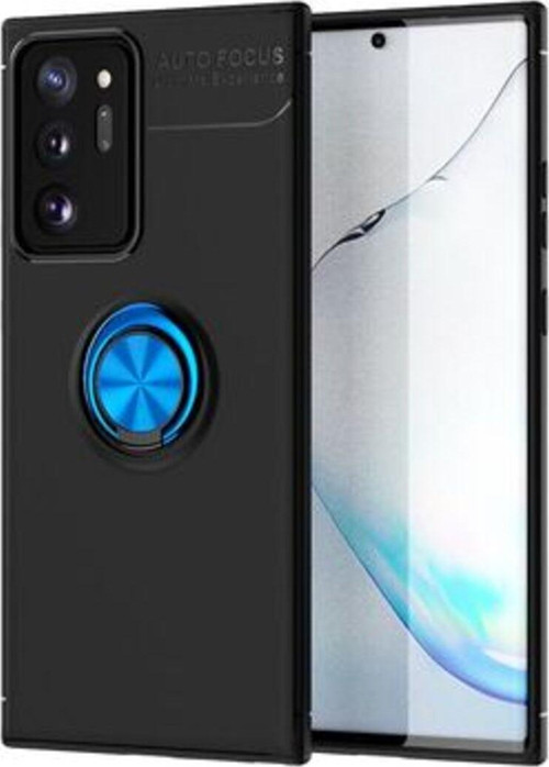 Samsung Galaxy Note 20 Ultra Ultra Koruma Sağlayan Stant Özellikli Yüzüklü Ravel Silikon Kılıf