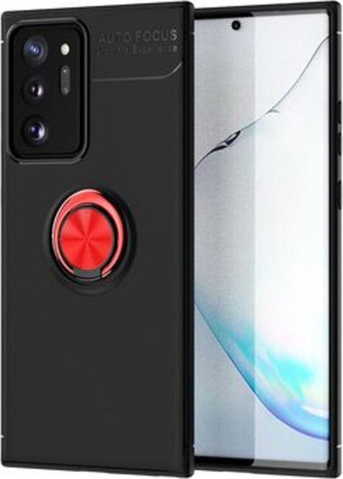 Samsung Galaxy Note 20 Ultra Ultra Koruma Sağlayan Stant Özellikli Yüzüklü Ravel Silikon Kılıf