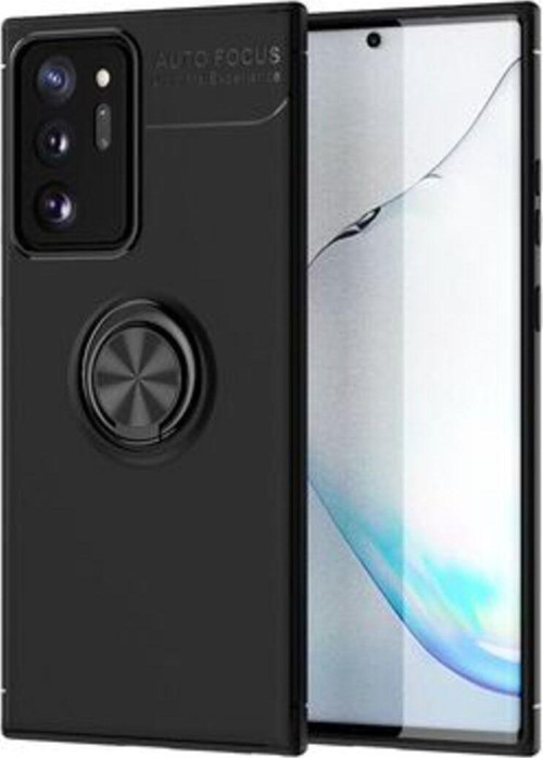 Samsung Galaxy Note 20 Ultra Ultra Koruma Sağlayan Stant Özellikli Yüzüklü Ravel Silikon Kılıf