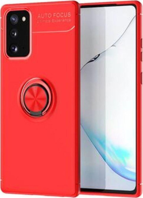Samsung Galaxy Note 20 Ultra Koruma Sağlayan Stant Özellikli Yüzüklü Ravel Silikon Kılıf
