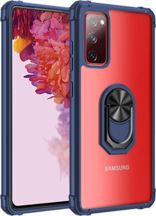 Samsung Galaxy S20 Fe Yüzüklü Ve Kenarları Renkli Köşe Korumalı Mola Premium Pc Silikon Kılıf