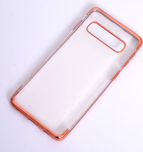 Samsung Galaxy S10E Kenarları Renkli Arkası Şeffaf Bosses Premium Silikon Kılıf