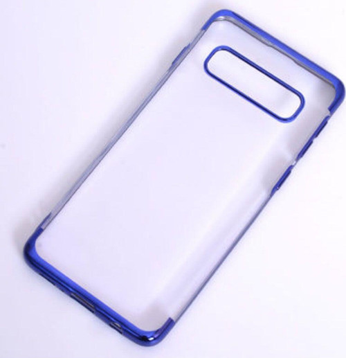 Samsung Galaxy S10E Kenarları Renkli Arkası Şeffaf Bosses Premium Silikon Kılıf