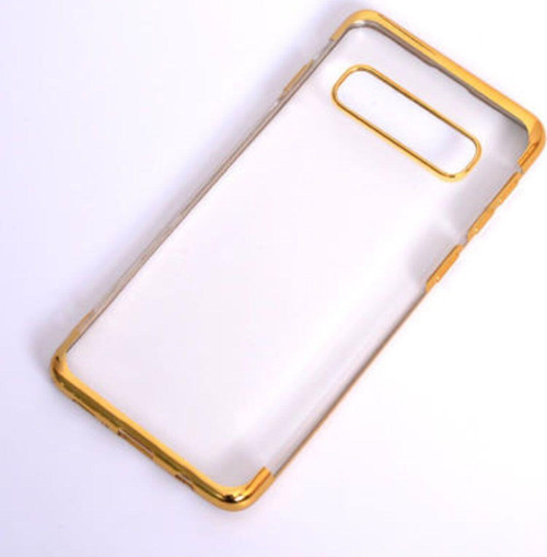 Samsung Galaxy S10E Kenarları Renkli Arkası Şeffaf Bosses Premium Silikon Kılıf