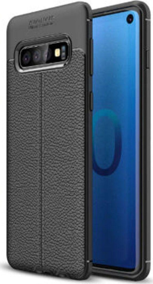 Samsung Galaxy S10 Plus Deri Desenli Yüksek Koruma Sağlayan Niss Premium Silikon Kılıf