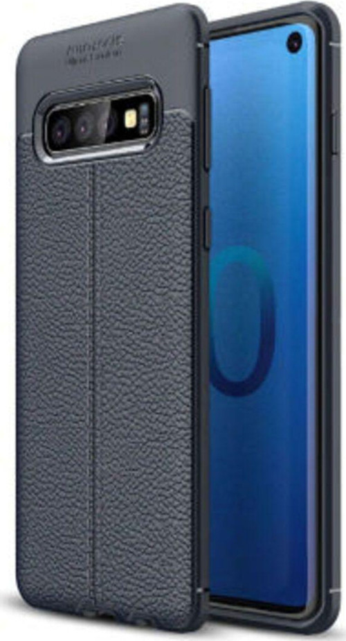 Samsung Galaxy S10 Plus Deri Desenli Yüksek Koruma Sağlayan Niss Premium Silikon Kılıf