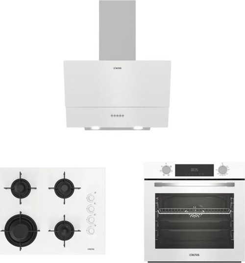 ALA 322 W Fırın 189 DW Ocak 535 W Davlumbaz Beyaz Ankastre Set