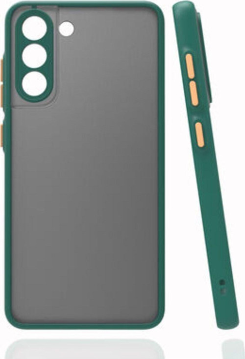 Samsung Galaxy S21 Fe Kenarları Renkli Arkası Buğulu Şık Hux Silikon Kılıf