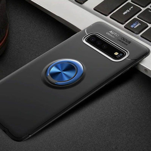 Samsung Galaxy S10 Ultra Koruma Sağlayan Stant Özellikli Yüzüklü Ravel Silikon Kılıf