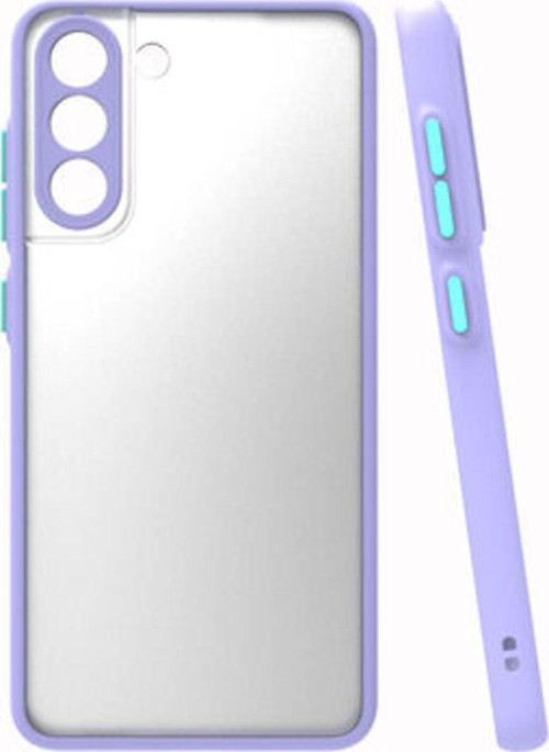 Samsung Galaxy S21 Fe Kenarları Renkli Arkası Buğulu Şık Hux Silikon Kılıf