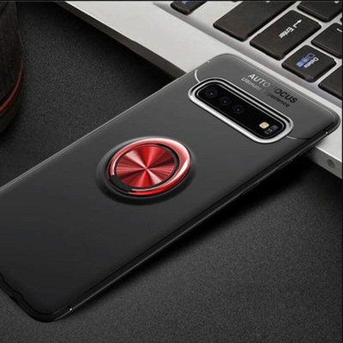 Samsung Galaxy S10 Ultra Koruma Sağlayan Stant Özellikli Yüzüklü Ravel Silikon Kılıf