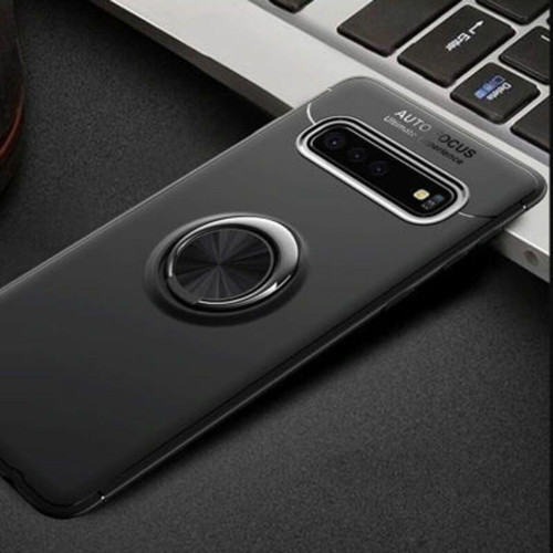Samsung Galaxy S10 Ultra Koruma Sağlayan Stant Özellikli Yüzüklü Ravel Silikon Kılıf