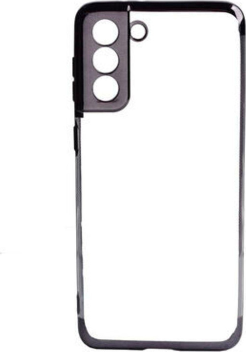 Samsung Galaxy S21 Kenarları Renkli Arkası Şeffaf Bosses Premium Silikon Kılıf
