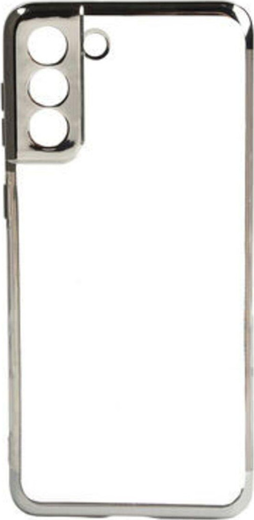 Samsung Galaxy S21 Kenarları Renkli Arkası Şeffaf Bosses Premium Silikon Kılıf